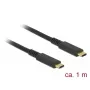 Cabo USB DeLOCK 85207 USB 3.2 Gen 2 1 m USB-C preto