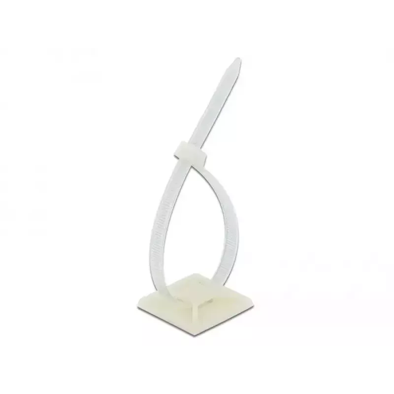 Montagem para abraçadeira de cabo DeLOCK 18679 branco nylon 10 unid.