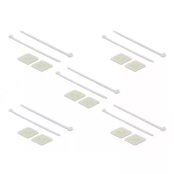 Montagem para abraçadeira de cabo DeLOCK 18679 branco nylon 10 unid.
