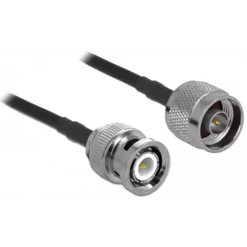 Cabo coaxial LMR195 DeLOCK 90425 10 m preto cinzento