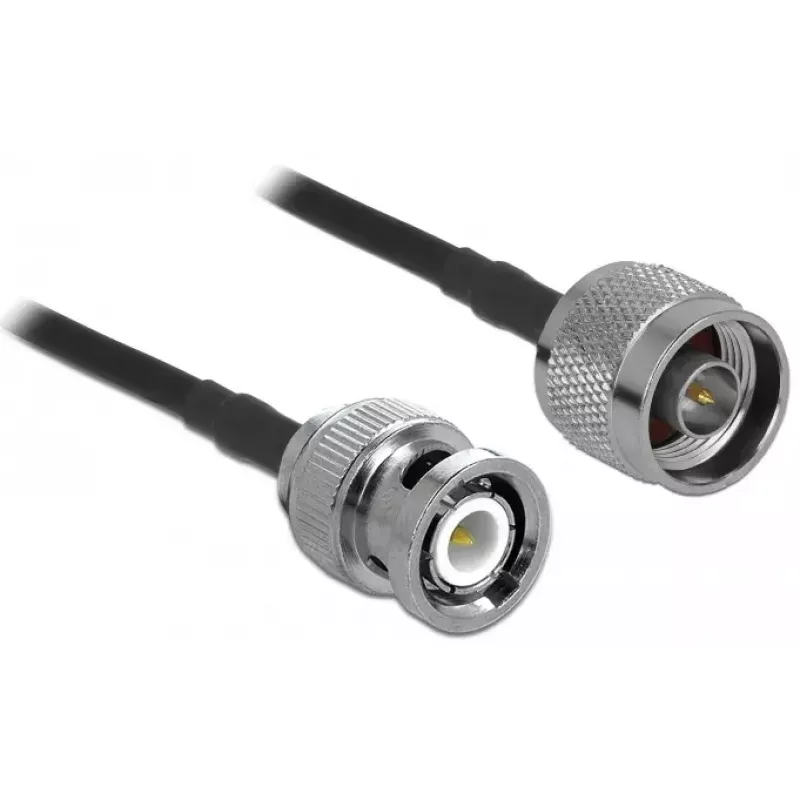 Cabo coaxial LMR195 DeLOCK 90425 10 m preto cinzento