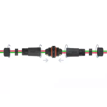 Conector de cabo de alimentação DELOCK 86912, reto, 85–260 V, preto, 25 × 114 mm, 1 unid.