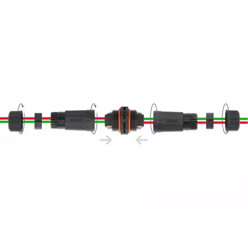 Conector de cabo de alimentação DELOCK 86912, reto, 85–260 V, preto, 25 × 114 mm, 1 unid.