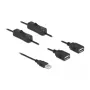 USB Type-A macho para 2 x USB Type-A fêmea com interruptor DeLOCK 86803