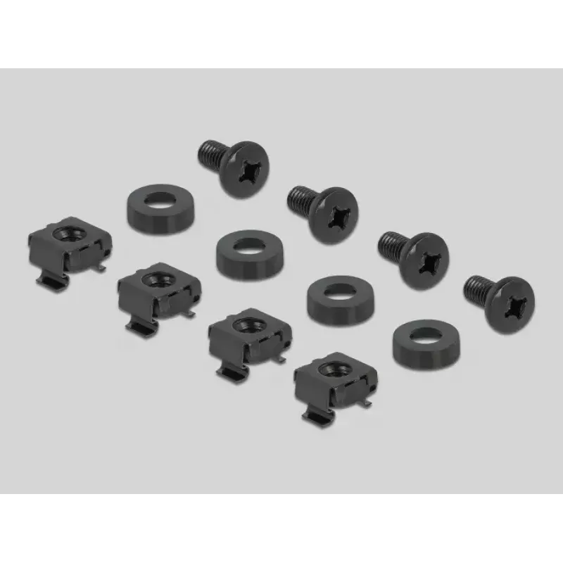 Painel de escovas DeLOCK 19 polegadas régua de escovas de gestão de cabos com 4 ganchos 1U preto