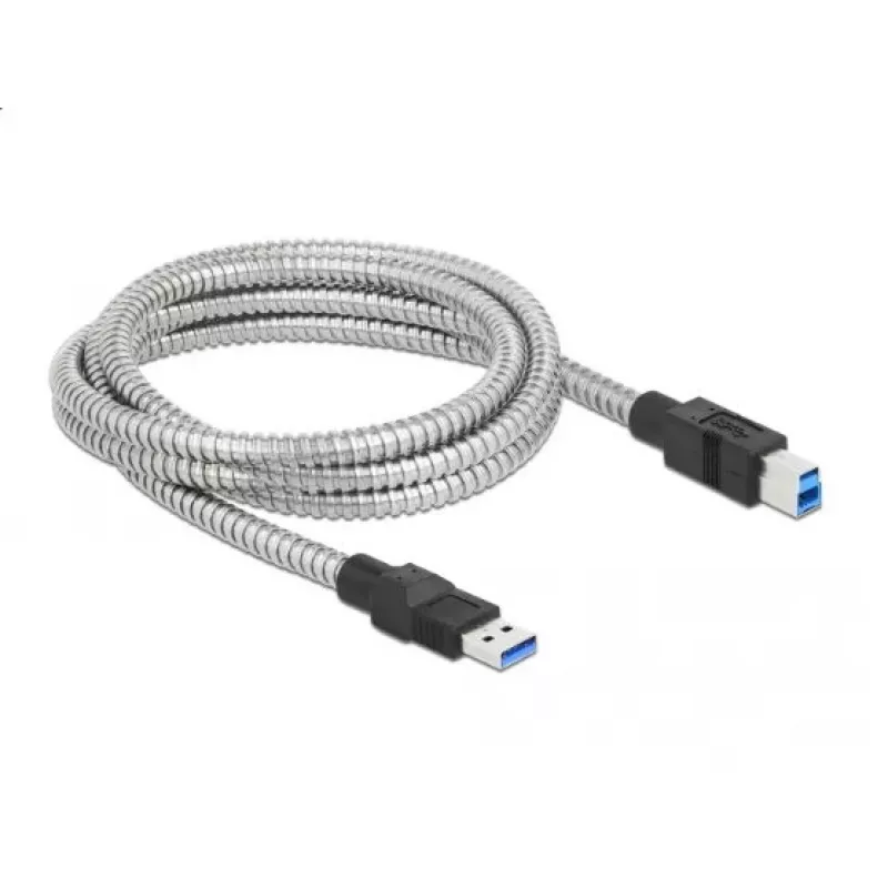 Cabo USB DeLOCK 86779 Type-A para Type-B 2m revestimento metálico