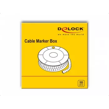 Identificador de cabos DeLOCK 18355 amarelo plástico 500 unid.