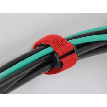 Abraçadeira de velcro DeLOCK 19550 vermelho 3 unid.