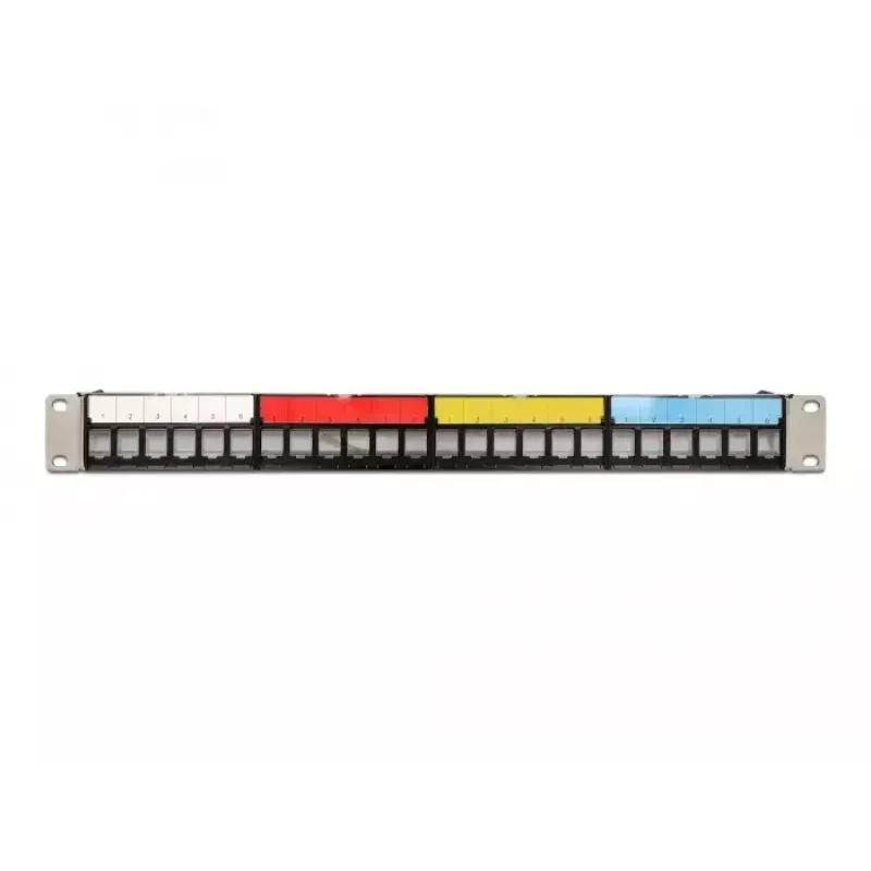 Patch panel DeLOCK 19 polegadas 24 portas com calha de encaminhamento de cabos