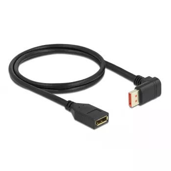 Cabo de extensão DisplayPort DeLOCK 90° para baixo curvado 8K 1 m