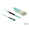 DeLOCK 84872 Cabo de fibra fan-out de MPO para 6 x LC Duplex OM3, 2 m