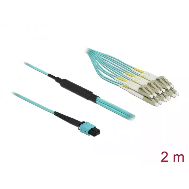 DeLOCK 84872 Cabo de fibra fan-out de MPO para 6 x LC Duplex OM3, 2 m