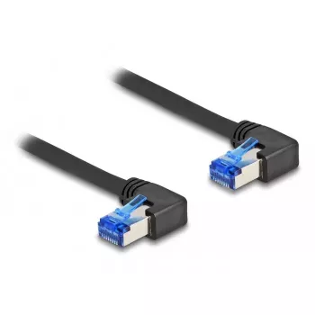 Cabo de rede DeLOCK RJ45 Cat.6A S/FTP 0,5 m preto