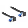 Cabo de rede DeLOCK RJ45 Cat.6A S/FTP 0,5 m preto