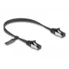Cabo de rede DeLOCK RJ45 cabo patch plano macho para macho Cat.8.1 0,25 m preto