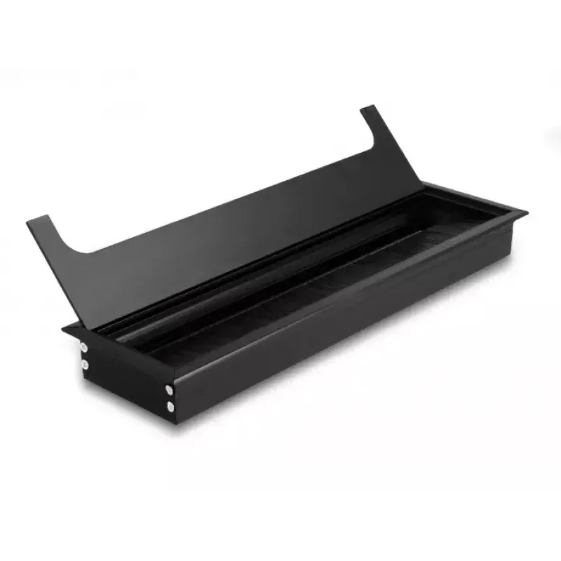Passagem de cabos DELOCK 66857 para secretária, preto, 80×280×28 mm, 1 unid.