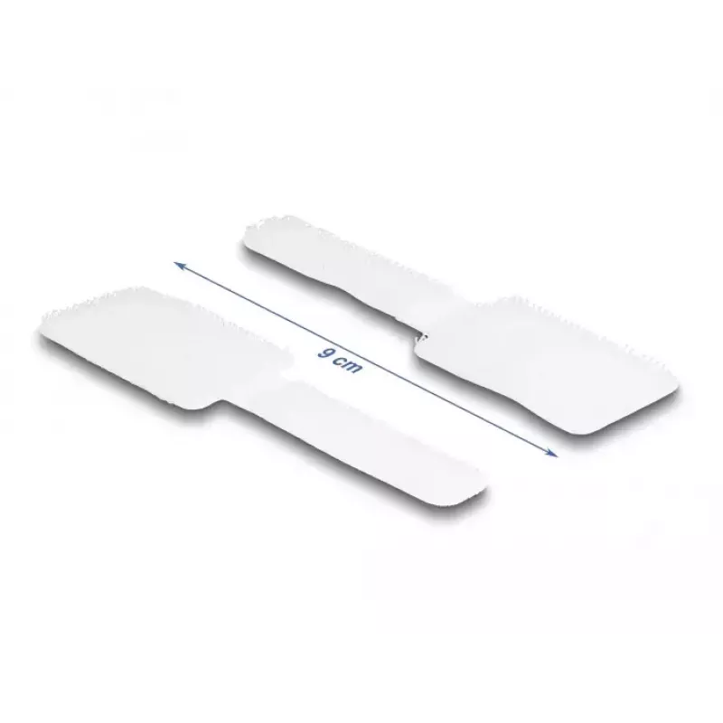 Organizador de cabos DeLOCK mini com velcro L 90 mm x L 24 mm autoadesivo 10 unid. branco