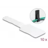 Organizador de cabos DeLOCK mini com velcro L 90 mm x L 24 mm autoadesivo 10 unid. branco