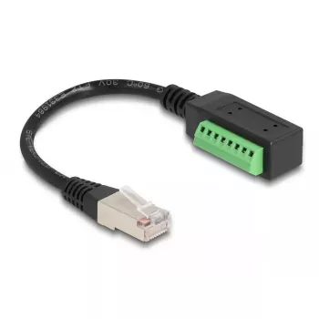 Cabo DeLOCK RJ45 Cat.5e macho para adaptador de barra de terminais 21,5 cm