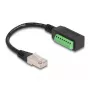 Cabo DeLOCK RJ45 Cat.5e macho para adaptador de barra de terminais 21,5 cm