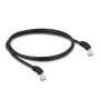Cabo de rede DeLOCK RJ45 Cat.6A S/FTP 45° inclinado para baixo 1 m preto