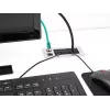 Passagem de cabos DeLOCK com escova e 2 x módulo Keystone RJ45 Cat.6 alumínio