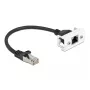 Cabo de extensão de rede DeLOCK Cat.6A 25 cm S/FTP RJ45 preto