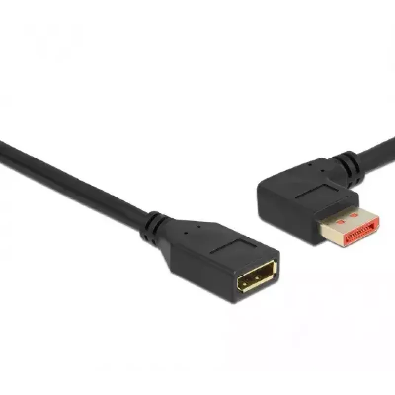 Cabo de extensão DisplayPort DeLOCK 87076 3 m 8K 60 Hz macho 90° inclinado para a esquerda para fêmea