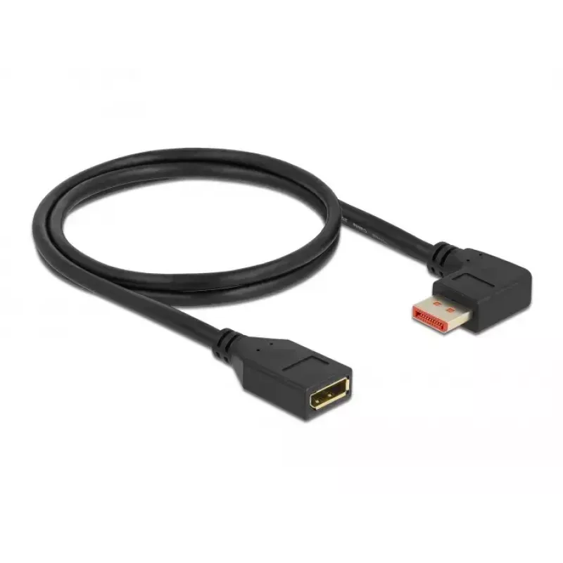 Cabo de extensão DisplayPort DeLOCK 87077 1 m 8K 60 Hz em ângulo reto
