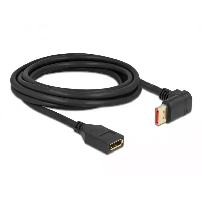 Cabo de extensão DisplayPort DeLOCK 87084 3 m 8K 60 Hz macho 90° para cima para fêmea