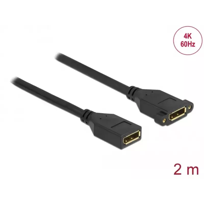 Cabo DisplayPort fêmea para fêmea para montagem em painel DeLOCK 87101