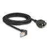 Cabo de extensão de rede DeLOCK S/FTP RJ45 90° inclinado para RJ45 Cat.6A 3 m preto