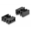 Delock 60482 Suporte para tubo de cabos com clipe de bloqueio, 13 mm, 8 un., preto
