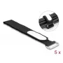 Fixação de abraçadeira de cabos DeLOCK 19608 velcro 305x25 mm preto 5 unid.