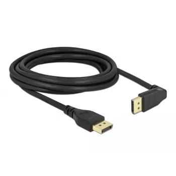 Cabo DELOCK DisplayPort 3 m, DisplayPort para DisplayPort, 5,7 mm de diâmetro, suporta até 32 canais de áudio