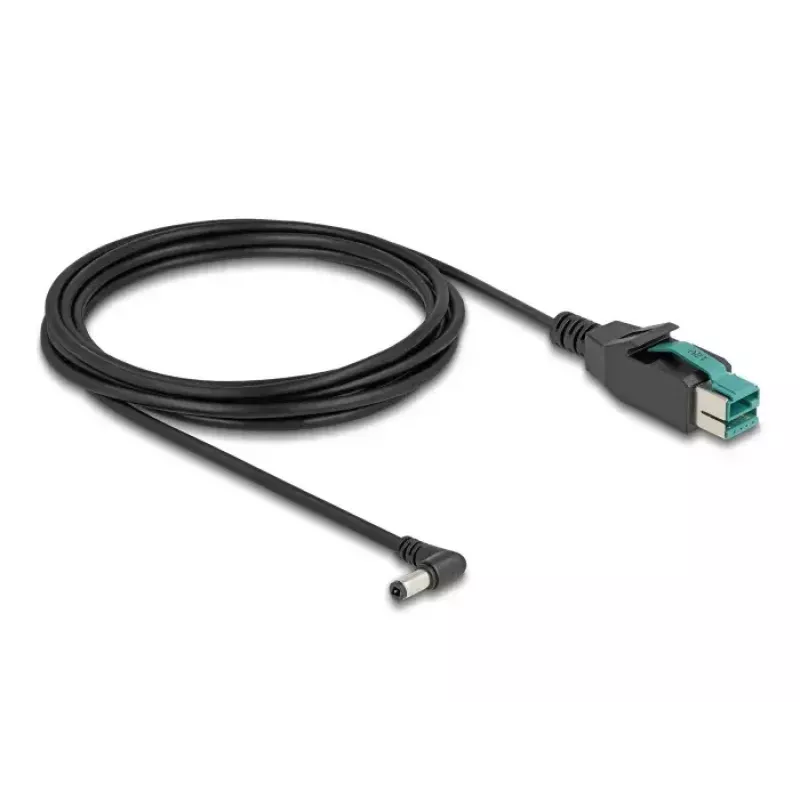 Cabo DeLOCK PoweredUSB macho 12 V para DC 5,5 x 2,5 mm macho inclinado 3 m