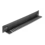 DeLOCK 66552 painel de escovas de 19" com suporte para cabos, sem ferramentas, 1U, metal, preto