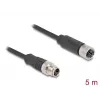 Cabo de rede DeLOCK M12 X-codificado 8 pinos macho para fêmea Cat5e 5 m preto