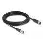 Cabo de rede DeLOCK M12 X-codificado 8 pinos macho para fêmea Cat5e 5 m preto