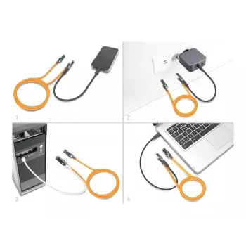 Cabo de rede DeLOCK RJ45 0,5 m Cat6A S/FTP laranja