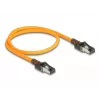 Cabo de rede DeLOCK RJ45 0,5 m Cat6A S/FTP laranja