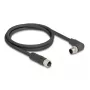 Cabo de sensor/atuador DeLOCK 80529 2 m RST M12 preto