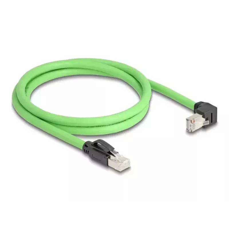 Cabo de rede DeLOCK RJ45 Cat.6A macho para macho angular 1 m verde