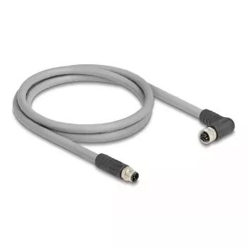 Cabo de sensor/atuador DeLOCK 3 m RST M12 cinzento 80544