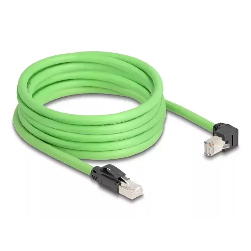 Cabo de rede DeLOCK 80897 RJ-45 Cat6a 5 m preto verde