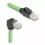 Cabo de rede DeLOCK 80897 RJ-45 Cat6a 5 m preto verde