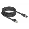 Cabo de rede DeLOCK 80594 M12 para RJ-45 Cat5e 5 m preto