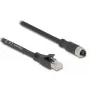 Cabo de rede DeLOCK 80594 M12 para RJ-45 Cat5e 5 m preto