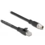 Cabo de rede DeLOCK 80586 M12 para RJ-45 Cat5e 10 m preto