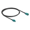 Cabo coaxial DELOCK 90679 — HSD Z para HSD Z, 1 m, preto/azul